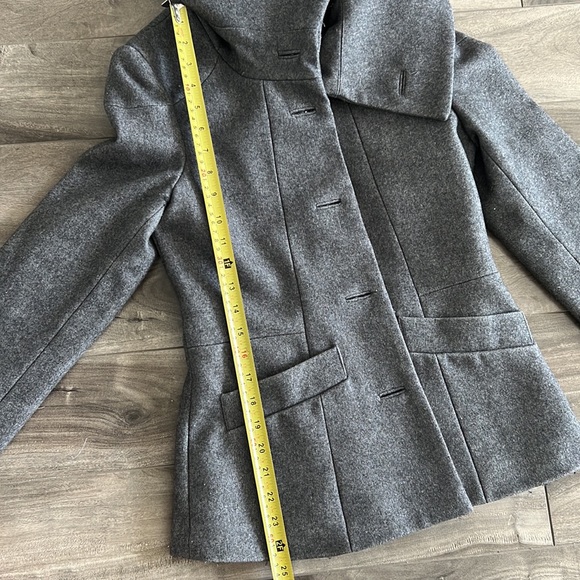 Front button wool blend winter dress coat - Picture 10 of 11